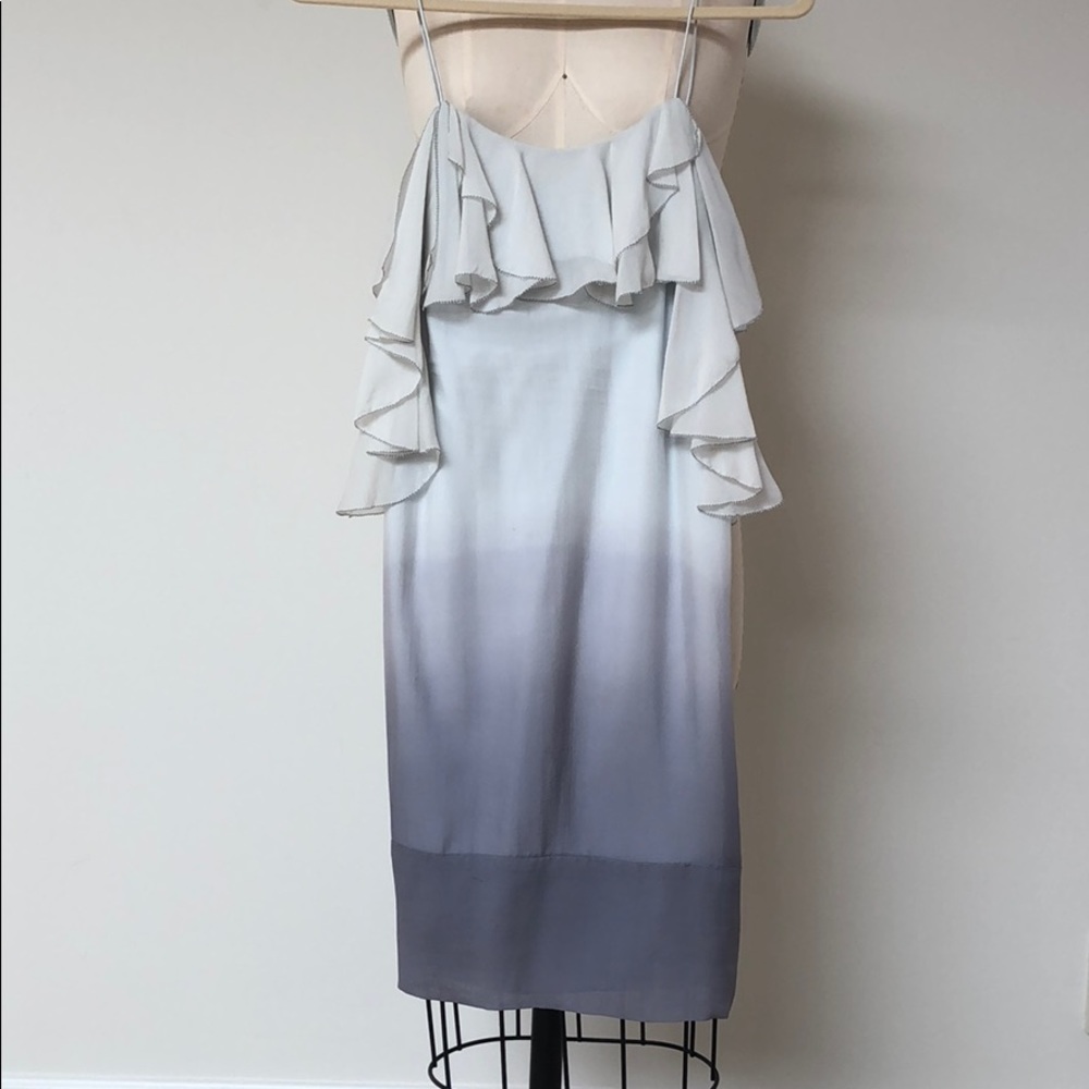 Rebecca Taylor Dip Dye Ruffle Dress